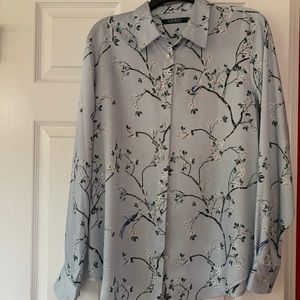 Lauren Ralph Lauren Blue Bird Button Down